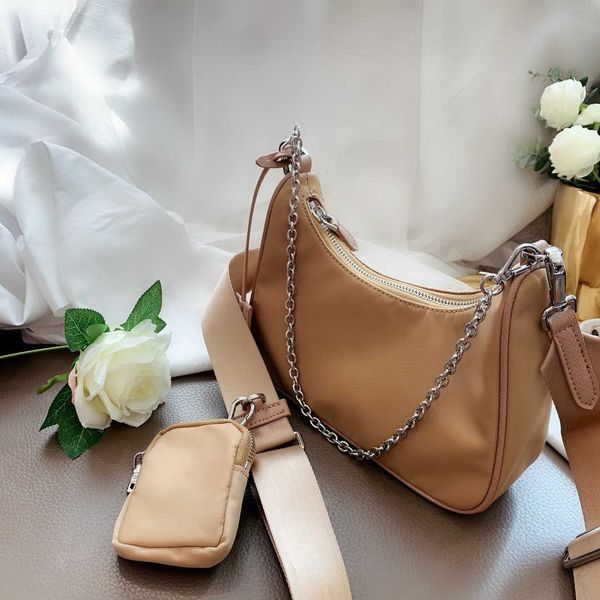 

woman handbags shoulder bags baguettes designer nylon hobos crossbody bag women soft handbag triangle multiple colors