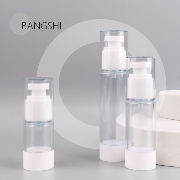 

80ml 100ml 120ml portable cosmetic plastic bottle empty packaging vial transparent refillable airless spray pump bottle