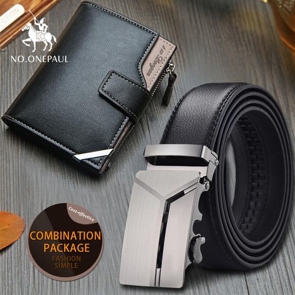 

set sets suit wallet male automatic buckle belts for authentic girdle trend men belts ceinture fashion jean belt high285q, Black;brown