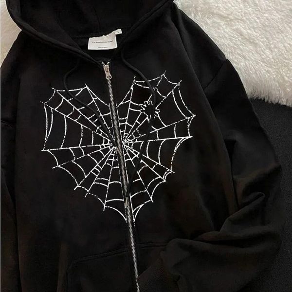 

harajuku hoodie halloween web print korean sweatshirt y2k gothic vinatge clothing xxxl women's sweatshirts, Black