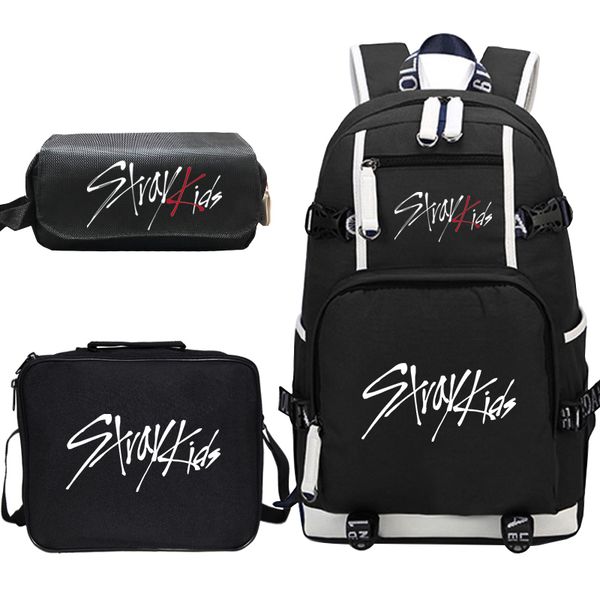 

stray kids prints backpack sets for teenage girl boy school bag cutom bagpack women men casual backpack children lapbook bag 220611