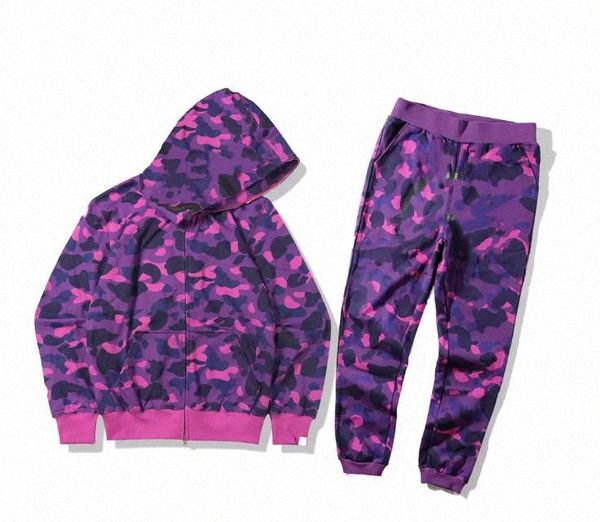 

mens tracksuit fashion pant sweatsuit men two piece hiphop trousers male streetwear tracksuits womens zipper hoodies+pants pullover casual a, Black