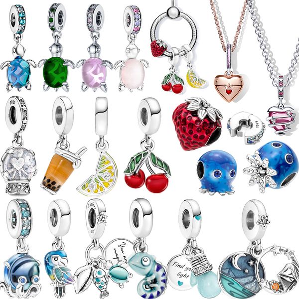 Novo Popular 100% 925 Sterling Silver Snowball Angel Pinging Charm para pulseiras Pandora e colares de jóias de presente de Natal DIY