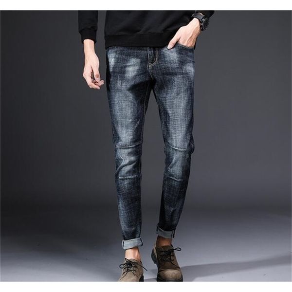 

popular new design men's casual stretch spring thin jeans lj201029, Blue