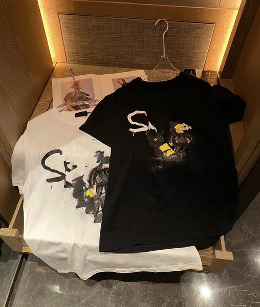 

women's t-shirt designer 2022s spring / summer new paris simpson cartoon printing sweet cool os loose round neck casual short sleeve co, White