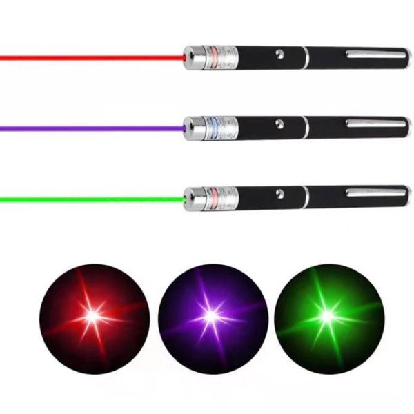 Puntatore laser 5MW Penna laser ad alta potenza verde blu punto rosso Penna laser potente 405Nm 532Nm 650Nm Penna laser verde