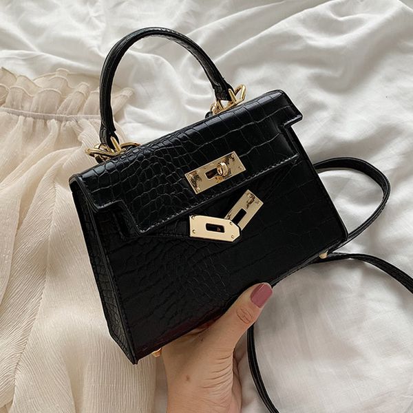 

hbp pu crossbody bags women handbag shoulder bag purse flap handbags mini wallet crocodile pattern leather purse mobile phone pocket gold ha