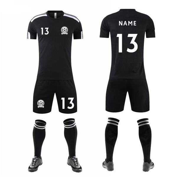 

diy soccer jersey set men football uniform custom soccer jerseys futbol football blank suit big size tracksuit 220615, Gray