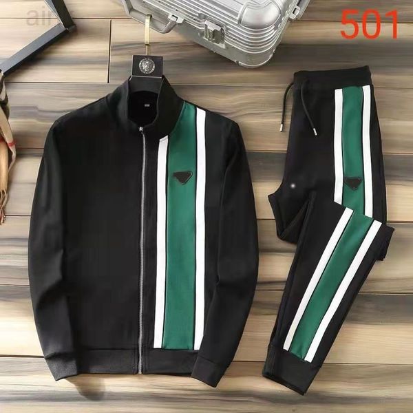

2022 suit european station tracksuits pa high-end brand sports men's trend fashion youth all-match self-cultivation triangle standard s, Gray