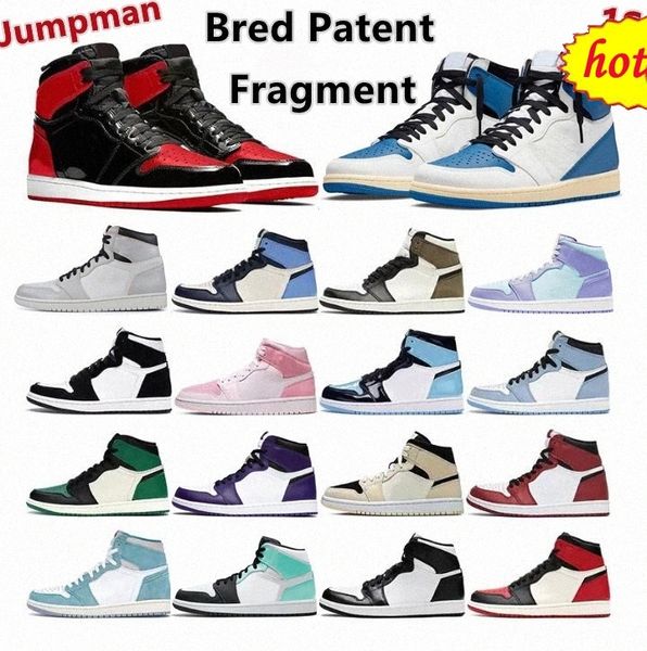 

1 1s jumpman zoom basketball shoes bordeaux university blue hyper royal patent shadow unc twist seafoam white men women sports sneakers, Black