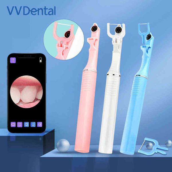 Arrival Smart Oral Visual Cleaning Device Dental Flosser Mirror Lente macro ad alta definizione 220513