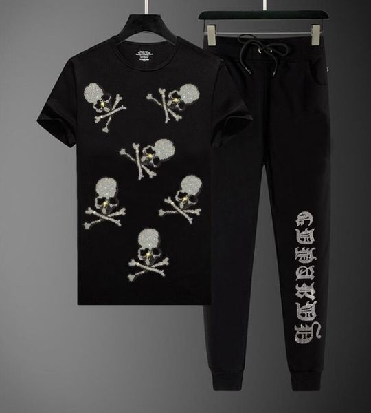 

novelty rhinestone tracksuit men hip hop mens clothing set suit men outfit, Gray