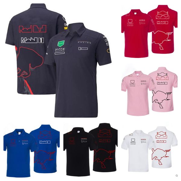 

2022 new f1 racing polo suit summer team short-sleeved shirt with the same custom