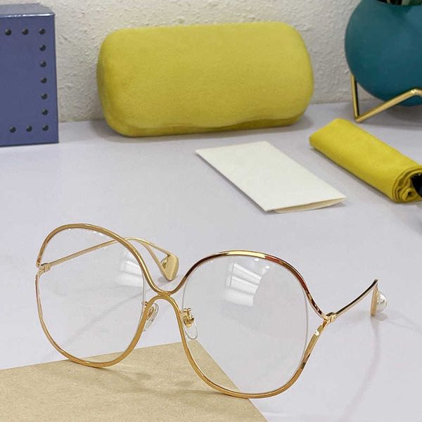 

optical eyeglasses for men and women retro style 0254 anti-blue light lens oval plate full frame with, White;black