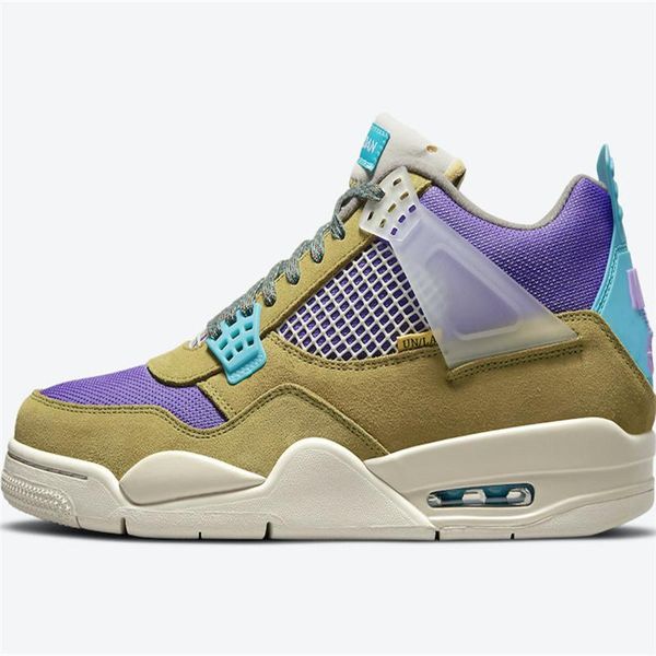 

mens shoes jumpman union x 4 iv 30th anniversary retro basketball shoe sports sneakers color desert moss taupe haze colorway size 36-47.5