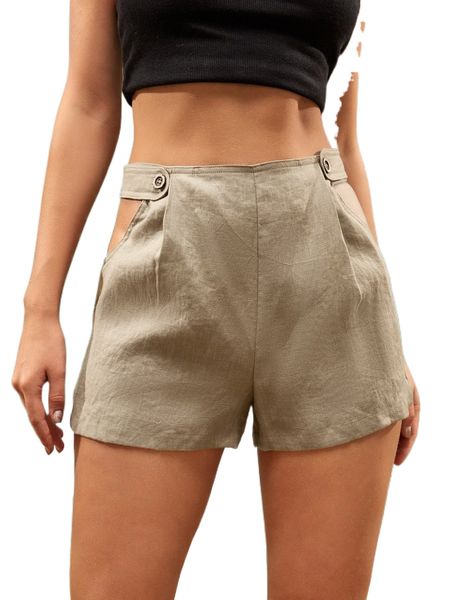 

x vickie cut out side shorts u9fq#, White;black