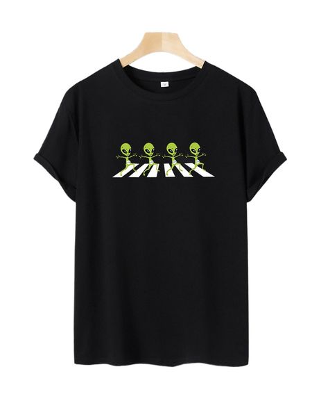 

men alien print tee w7ba#, White;black