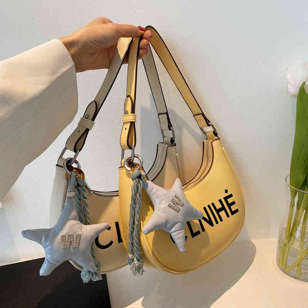 

2022 summer new single shoulder armpit club bag women's net red fashion letter messenger bag