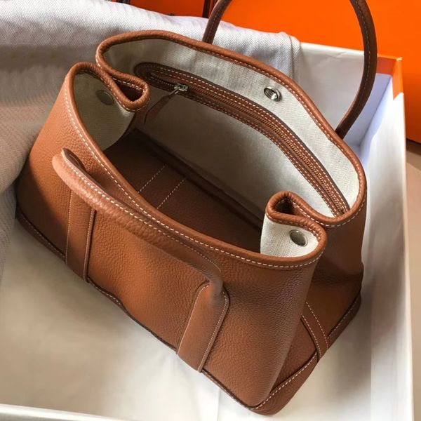 

party 7a women bag quality purse garden tote bucket bags handmade luxury designer handbags classic fashion togo leather canvas shopping retr