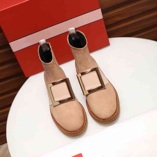 

chelsea women's boots leather boots metal decorated winter shoes, Black