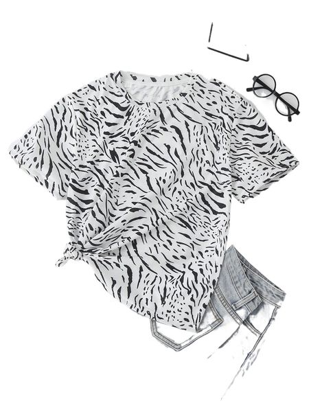 

allover print tee k5sy#, White