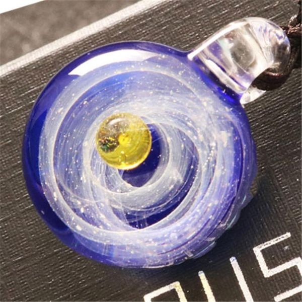 Collane con ciondolo Galaxy Planets Collana di perline per le donne Regalo fatto a mano Corda Catena Universo Nebulosa SummerPendant