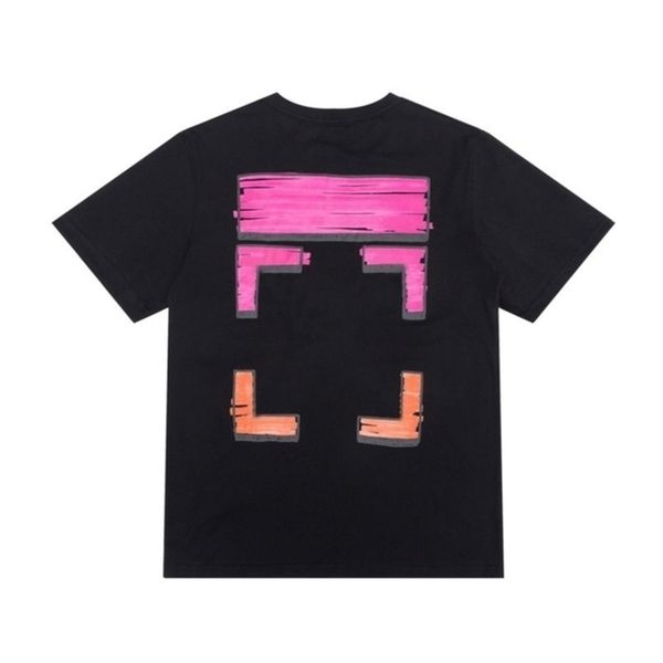 

brand mens designers t shirts high-quality fashion offs luxury t-shirt cotton loose arrow badge original bags women tees casual sport black, White;black