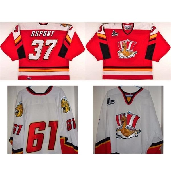 Nik1 Personalizar QMJHL BAIE COMEAU DRAKKAR 2009-11 Jersey Mens Womens Kids 37 Michael Dupont Hóquei Barato Jerseys Goalit Corte Rare