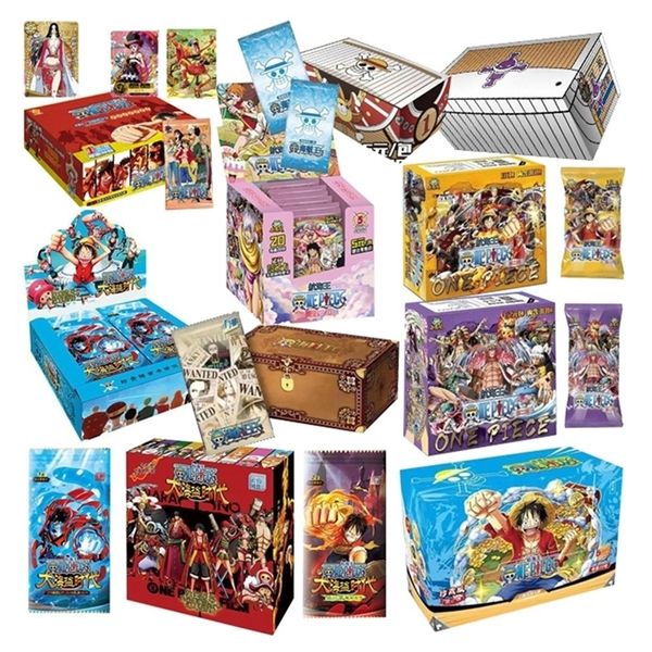 Cartão de anime japonês Luffy Zoro Nami Chopper Franky Coleções Jogo de cartas Colecionáveis Battle Child Gift Toy 220725