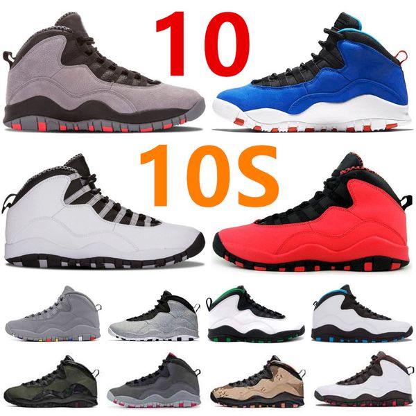 

jumpman 10 gs fusion red 10s retro mens basketball shoes seattle cement steel grey smoke tinker chicago desert camo powder blue trainers sne
