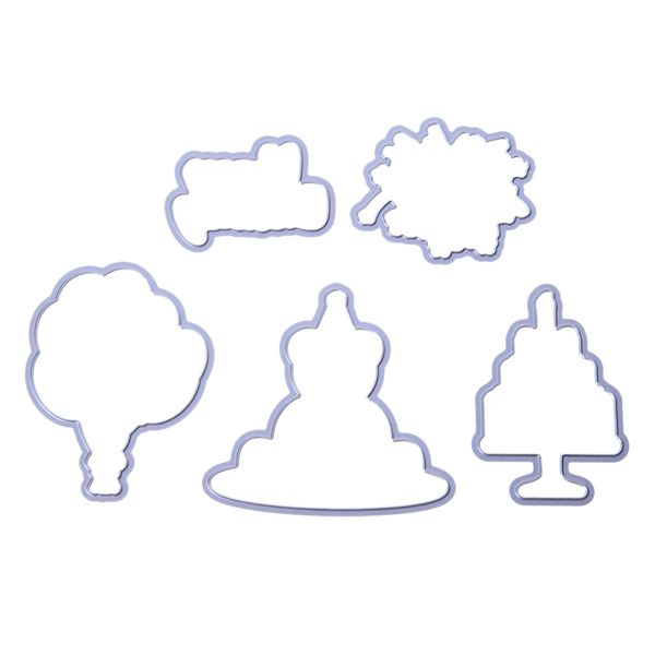 

birthday balloon cake tools silicone stamp cutting dies stencil frame scrapbook