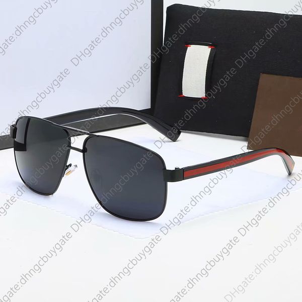 

luxury designer desinger sunglasses for men polarizing polaroid sun glasses polarized uv400 goggle fashion pilot frame eyewear with, White;black