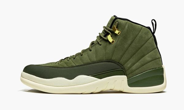 

mens shoes jumpman 12 xii retro cp3 class of 2003 basketball shoe sports sneakers real carbon fiber olive canvas sail/black-metallic size 36