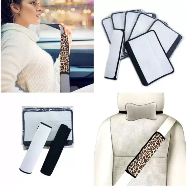 Sublimation Blanks Sublimation Blanks Bianco Cintura di sedile per auto fai -da -te Copertura neoprene comoda cuscinetti da spalline di ricostruzione