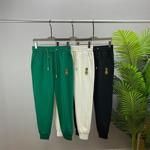 

mens and womens pants long loose casual elastic tie comfy solid 2022 new clothes duck pattern wholesale and retail, Black;white