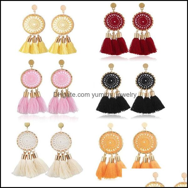

dangle chandelier earrings jewelry 2021 fashion statement tassel for women vintage ethnic drop boho diamond earring party eardrop accessor, Silver