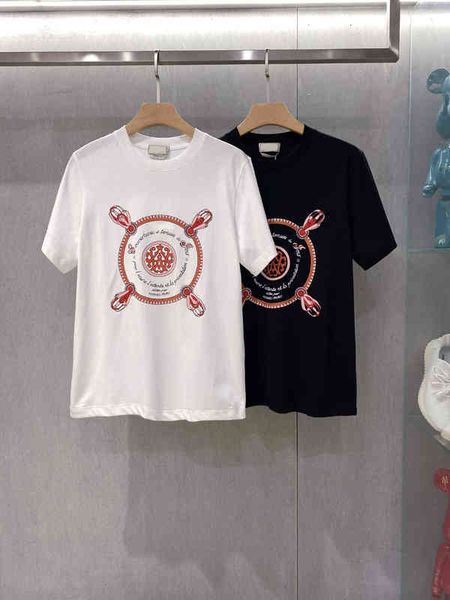 

men's t-shirts european station high luxury fashion brand spring summer h family painting printing round neck short sleeve t-shirt for, White;black