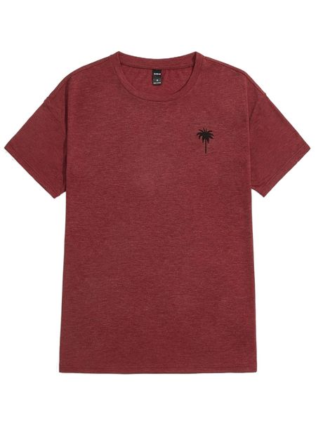 

men palm tree print tee j47x#, White;black