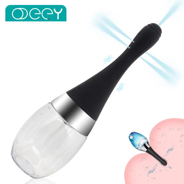 Limpeza totalmente automática Recipiente de limpeza da vagina Anal Douche Bulbo Design Projeto de Silicone Wash Tool Toys Sexy For Mulheres