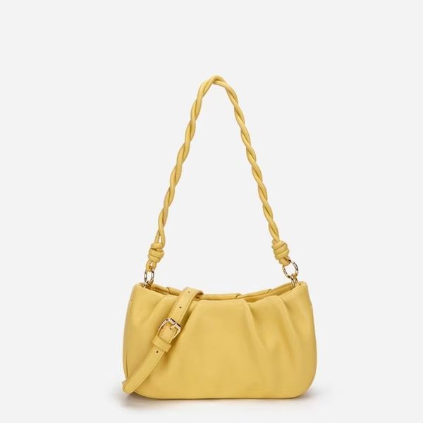 

fashion trend set evening bags french niche designer evening clutch woman leather cloud pleated high-grade one shoulder bag