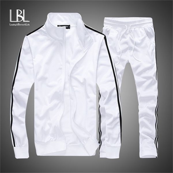 

men fashion set autumn casual sportsuit men hoodies/sweatshirts sportswear zipper coatpant tracksuit men brand clothing 201210, Gray