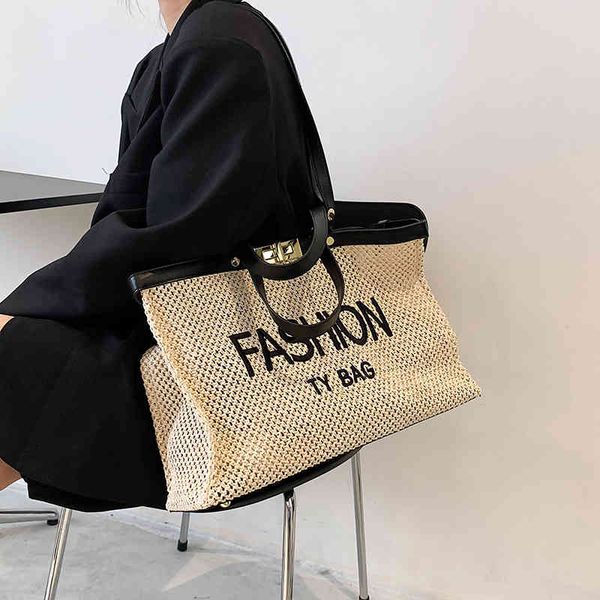 

women's 2022 new letter messenger trend single shoulder bag large capacity tote bag