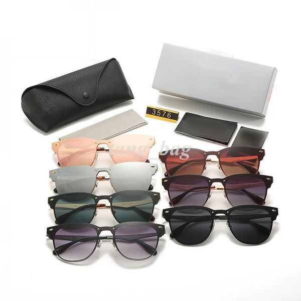 

designer summer shades polarized eyeglasses black vintage oversized sun glasses of women male sunglass with box, White;black