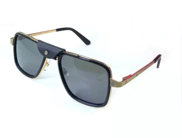 

new fashion design sunglasses 10263 square frame with small leather buckle decoration simple and popular style uv400 protection glasses, White;black