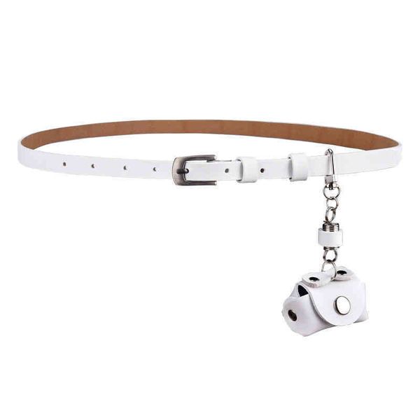 

girls genuine leather belts small bag pendent chain ladi leather waistband and wallet set genuine leather belt, Black;brown
