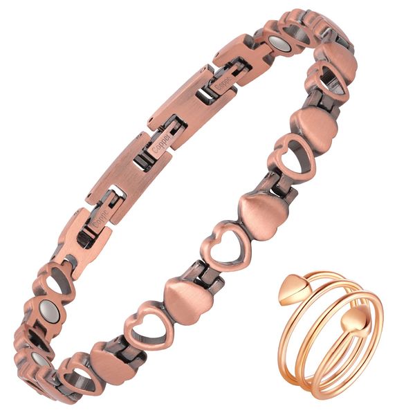 

chains jecanori magnetic lymph detox bracelet with lymphatic drainage ring co amqnj, Silver