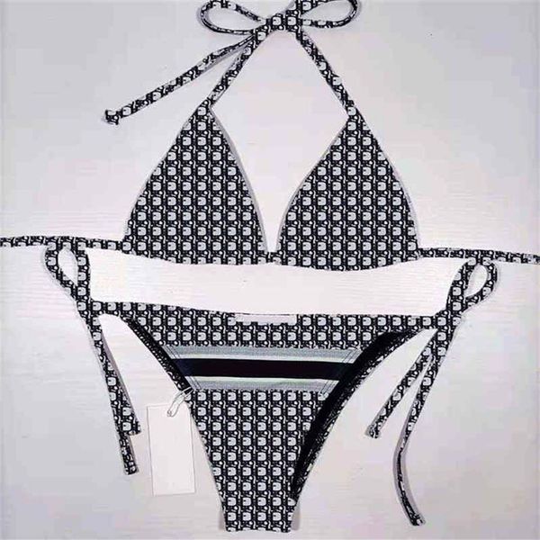

full letters printed bikini sets women swimwear designer split swimsuit elastic soft swimming suit for holiday288i, White;black