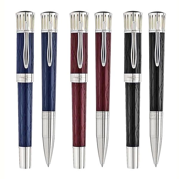 Автор с ограниченным тиражом писатель Марк Твен фирменный ролик Ball Pen Pen Penpoint Pens Black Blue Wine Red Red Resin Управление офисной школы с серийным номером высокое качество