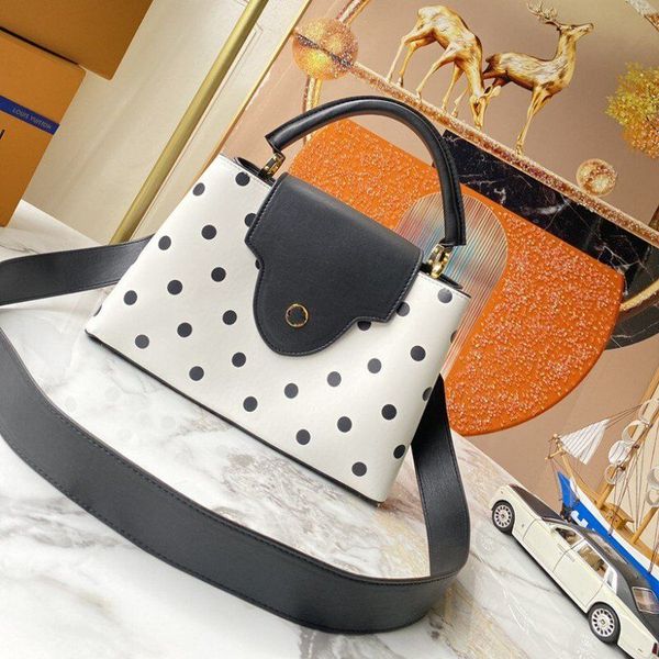 

shoulder bags women capucines bb handbag lady tote crossbody bag taurillon genuine leather hand letter flap handcraft removable strap