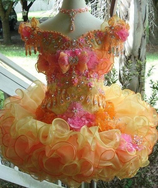 Vestidos de menina garotos fofos copo de bolo de bolo de tampa de mangas organza vestido de bola colorido menina para festa de casamento personalizada madegirl's